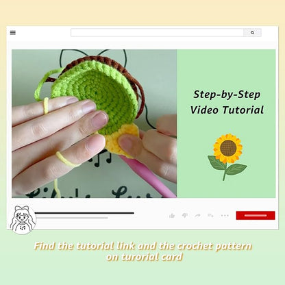 Lily's Lyric Flower Crochet Kit | Sunflower & Daisy Flower | Step-by-Step Video Tutorial for Adults Teenagers | DIY Home Decoration Craft Table Centerpiece