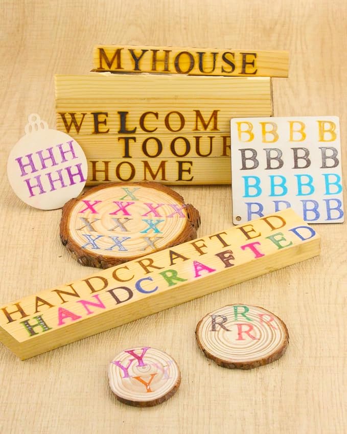 5/8" 36 Pcs Wood Burning Letter Kit, Wood Burning Letters and Numbers Stamps for Wood Branding Leather Crafting, Ideal Wood Burner Letters Gifts for Christmas Wedding Birthday