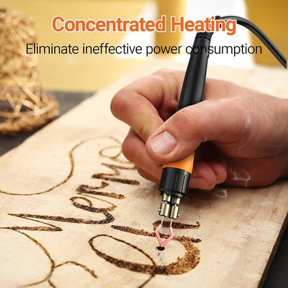 Preciva 935 Dual Handle Wood Burning Kit - Professional Pyrography Tool with 20 Wire Nibs & Pen Holder | Adjustable Temp 482~1382℉ | for Wood Burning, Leather Craft, Art Designs