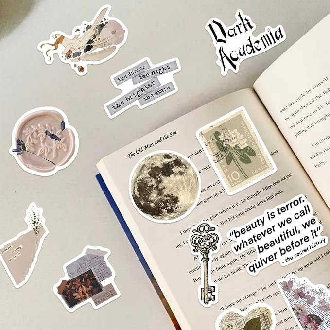 170 Pcs Vintage Aesthetic Scrapbook Stickers | Waterproof Vinyl Stickers for Journals, Planners & Water Bottles | Scrapbooking Supplies for DIY Crafts, Junk Diary | Teens & Adults Decoration