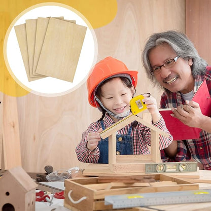 Juexica 48 Pcs 12" X 24"x 1/8" Basswood Craft Sheets 3mm Plywood Board Wood Thin Sheets for Arts Crafts Woodworking Scroll Sawing Projects Painting Drawing Laser Cutting Projects