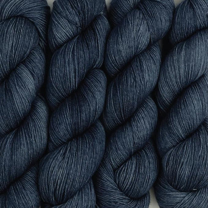 KnitPro Symfonie Hand Dyed Yarn | Extra Fine Merino Wool & Polyamide Blend for Knitting & Crocheting, Fingering Weight, Oeko-TEX Certified 400m, 100g Skein | Terra Semi-Solid Jodhpur Blue