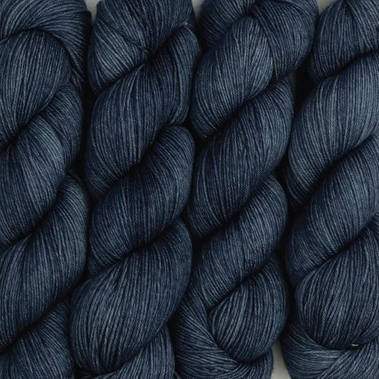 KnitPro Symfonie Hand Dyed Yarn | Extra Fine Merino Wool & Polyamide Blend for Knitting & Crocheting, Fingering Weight, Oeko-TEX Certified 400m, 100g Skein | Terra Semi-Solid Jodhpur Blue