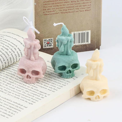 Grainrain Skull Silicone Candle Molds for Candle Making Wax Soap Making Mould Moldes de Silicona para Velas moldes Jabones Create 3D Candles for Home Decoration and Gifts (F20-SXY166)