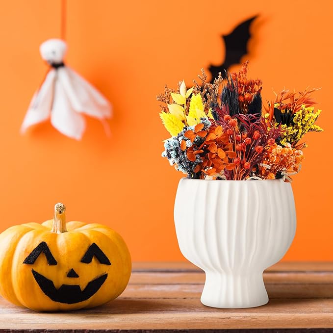 10/12/24/36 Pack Mini Dried Flowers for Vase Wedding Various Mini Bouquet Dried Small Wildflowers Natural Flowers Bulk for Crafts DIY Decor (12, Orange Black 2)
