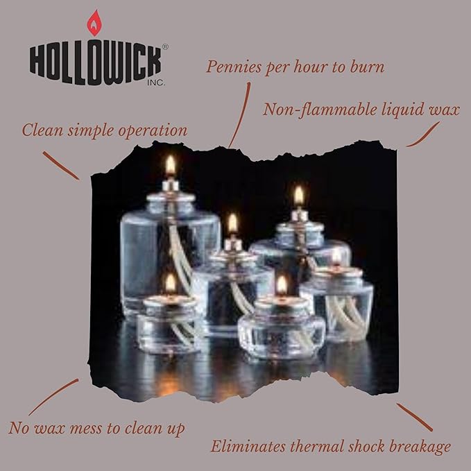 Hollowick - HD29 29 Hour Disposable Liquid Candle (36/case) Commercial FOODSERVICE USE ONLY,Clear