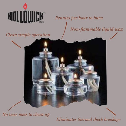 Hollowick - HD29 29 Hour Disposable Liquid Candle (36/case) Commercial FOODSERVICE USE ONLY,Clear