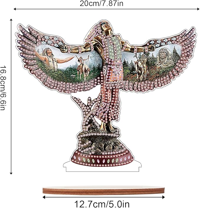 Tontut DIY Diamond Art Painting kit Ornament, Wings Religious Handmade Three-Dimensional Ornaments, The Perfect Combination of Decoration and Art, Excellent Choice for Home Decoration Gifts