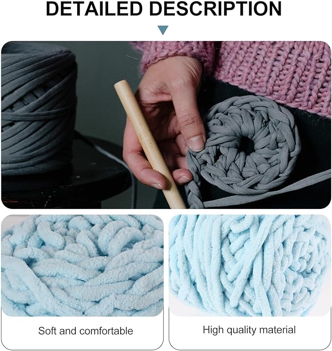 Zerodeko 3 Pcs Woolen Yarn DIY Handcrafts Materials Comfortable Cotton Blend Knitting Wool for Sweaters Scarves Hats Craft Supplies in Pink