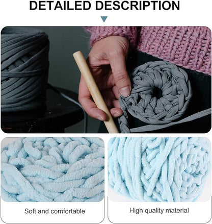 Zerodeko 3 Pcs Woolen Yarn DIY Handcrafts Materials Comfortable Cotton Blend Knitting Wool for Sweaters Scarves Hats Craft Supplies in Pink
