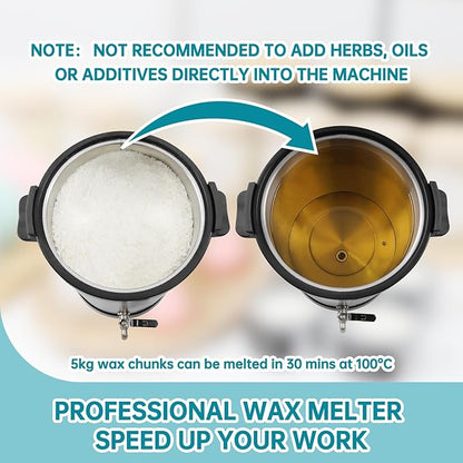 TOAUTO 20Lbs Digital Wax Melter for Candle Making Commercial Electric Wax Melting Pot with Accurate Temperature Control Panel Fast Pouring Spout Easy Clean 1100W 120V