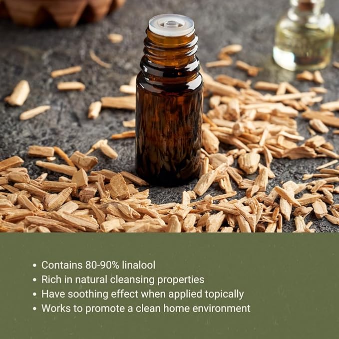 Nature Packaged Ho Wood Essential Oil Direct from Malagassi - Ho Wood Essential Oil for Diffusers, Candle-Making, Soap-Making, Aromatherapy, for Skin and Hair (15 mL)