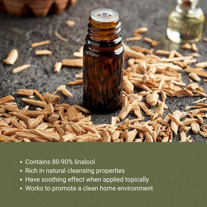 Nature Packaged Ho Wood Essential Oil Direct from Malagassi - Ho Wood Essential Oil for Diffusers, Candle-Making, Soap-Making, Aromatherapy, for Skin and Hair (15 mL)