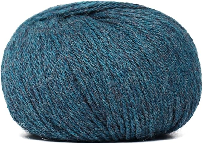 100% Baby Alpaca Yarn Wool Set of 6 Skeins (300 Grams) DK Weight - Made in Peru - Heavenly Soft and Perfect for Knitting and Crocheting (Aqua Blue, DK - 6 Skeins)