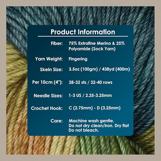 KnitPro Symfonie Hand Dyed Yarn | Extra Fine Merino Wool & Polyamide Blend for Knitting & Crocheting, Fingering Weight, Oeko-TEX Certified 400m, 100g Skein | Terra Variegated Spring Blush