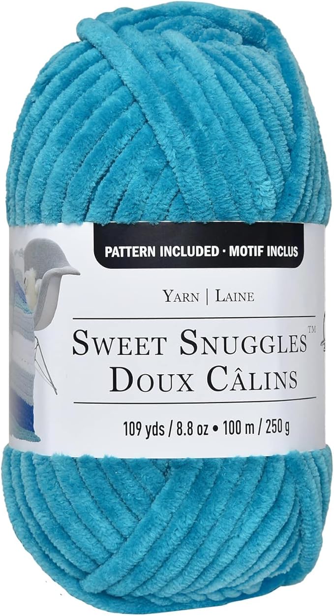 Loops & Threads Sweet Snuggles Yarn - Solid Yarn for Knitting, Crochet, Weaving, Arts & Crafts - Turquoise, Bulk 18 Pack
