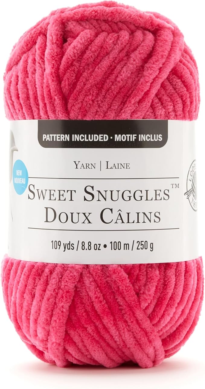 Loops & Threads Rose Sweet Snuggles Yarn – Jumbo Weight Yarn for Knitting, Crochet, Weaving, Arts & Crafts, 18 Pack