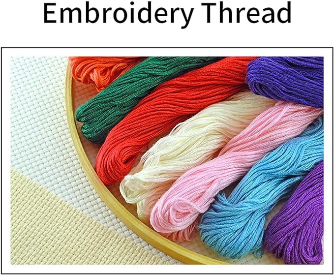 Joyhoor Cross Stitch Kits for Beginners Stamped Cross-Stitch Supplies Needlework preprint Embroidery Kits for Adults DIY Needlepoint Kits Embroidery Patterns 11CT-Butterfly Flowers 18.x18 inch