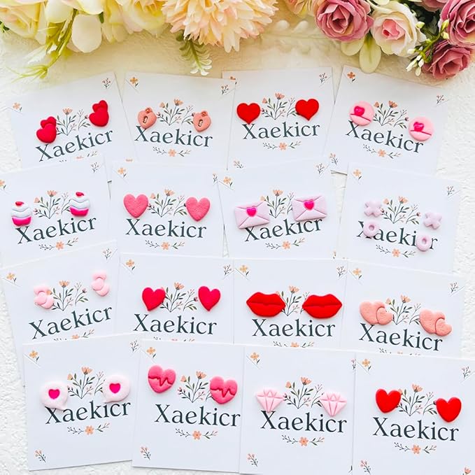 Xaekicr Heart Theme Polymer Clay Cutters Set – Molds, Clay Cutters for Polymer Clay, Clay Earring Tools