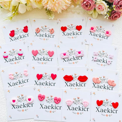 Xaekicr Heart Theme Polymer Clay Cutters Set – Molds, Clay Cutters for Polymer Clay, Clay Earring Tools
