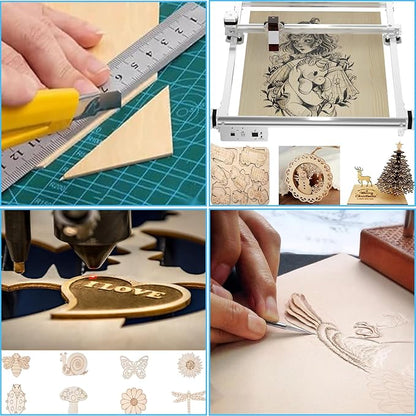 15 Pack Basswood Sheets for Crafts 12x18x1/8 Inch 3mm Basswood for Laser Cutting & Engraving, Drawing,Wood Burning, Unfinished Plywood Sheets for DIY Ornaments and Architectural Model (12x18x1/8)