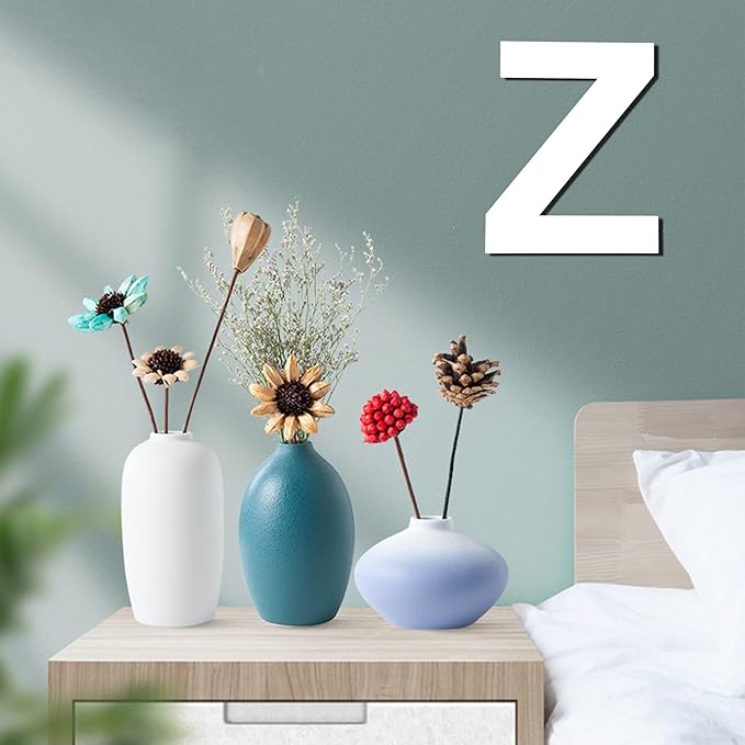 12 Inch Wooden Letter Z, 1/4 Inch Thick Large Unfinished Wood Letter for DIY Crafts Home Wall Decor