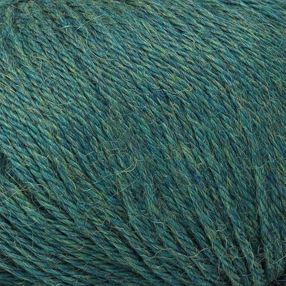 100% Baby Alpaca Yarn Wool Set of 6 Skeins (300 Grams) DK Weight - Made in Peru - Heavenly Soft and Perfect for Knitting and Crocheting (Heather Blue Green, DK - 6 Skeins)