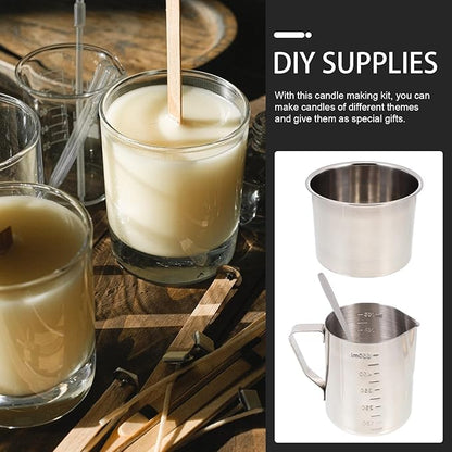 OSOLADY Candle Making Supplies DIY Kit with Wax Melting Pot and Pouring Cup Complete Candle Material for Adults and Beginners Use Wax Melter