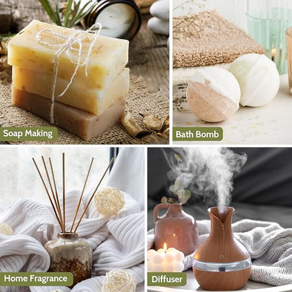 KURJIME Essential Oil Set, Earthy Scents Fragrance Oil Essential Oils for Diffuser Oil Scents | Peppermint, Frankincense, Vanilla, Helichrysum, Neroli, Tobacco Vanilla Scented Oils, 6x10ml