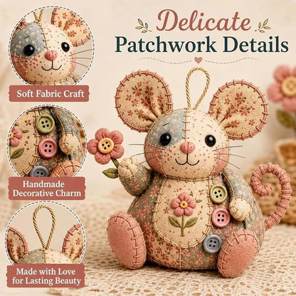 WEERSHUN Handcrafted Vintage Mouse Plush Sewing Kit, Handmade Craft Set, Cute Stuffed Mouse Ornament for Beginners Holiday & Birthday Gift, Fun Felt Craft, Helps Develop Fine Motor Skills (#B) - Image 5