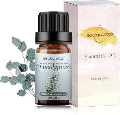 Sedbuwza Eucalyptus Essential Oil, Pure Organic Eucalyptus Fragrance Oil for Diffuser, Humidifier, Soap, Candle, Perfume