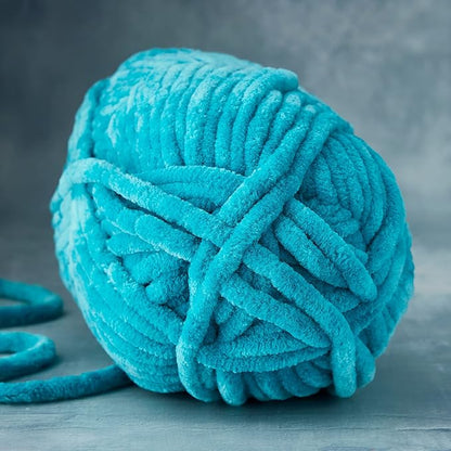 Loops & Threads Sweet Snuggles Yarn - Yarn for Knitting, Crochet, Weaving, and Arts & Crafts - Blue, Polyester, 8.8 oz
