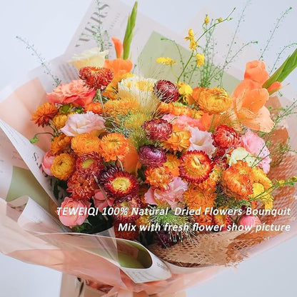 Natural Dried Straw Flower 20pcs, Natural Flowers Bouquet Daisies, Dried Daisies, Home Decoration,DIY Flower Arrangement