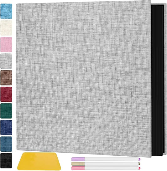 Zesthouse Photo Album Self Adhesive Pages, 60 Pages Magnetic Scrapbook Albums with Sticky Page, Photos Album Holds 8x10 & 5X7 & 4x6 & 6x8 & 3x5, Large Picture Book Ideal Gift for Family Wedding Baby