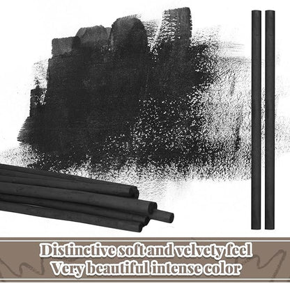 Gueevin 50 Pcs Willow Charcoal Sticks, Willow Charcoal, Artists, Beginners, Students, Perfect for Sketching, Drawing, Shading, and Fine Art Christmas Gifts for Art (7-9mm)