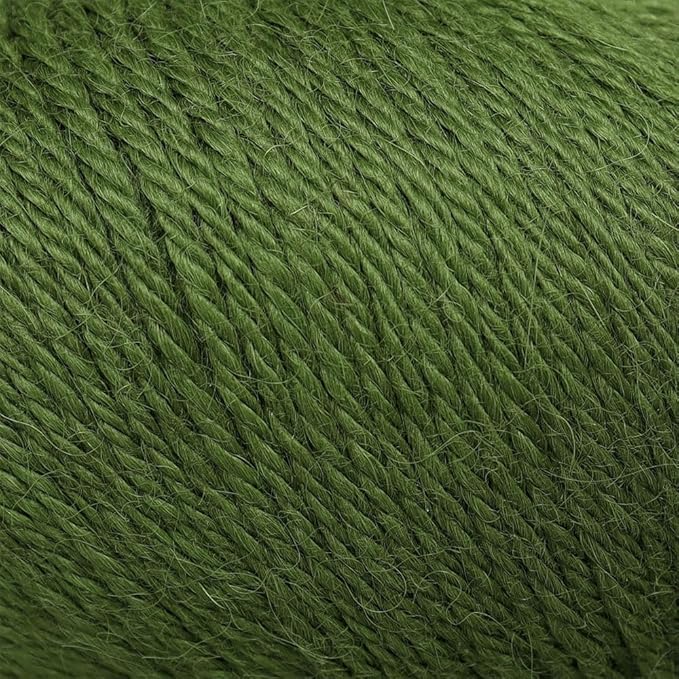 100% Baby Alpaca Yarn Wool Set of 3 Skeins (150 Grams) DK Weight - Made in Peru - Heavenly Soft and Perfect for Knitting and Crocheting (Leaf Green, DK)