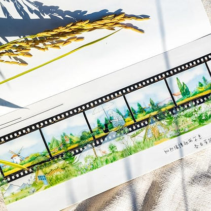 AuriicLeaf Fairy Tale Countryside PET Tape Set, 6 Rolls Nature-Inspired Stickers for Scrapbooking, Journaling, DIY Crafts, and Art Supplies