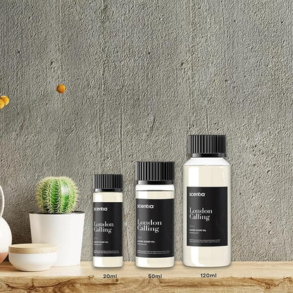 Scentia Hotel Diffuser Oil Inspired by Ferrari - 120 ml 4.06 fl oz - Fragrance Oil Blend White Tea, Cedarwood & Soku Lime for Aromatherapy Diffusers and Humidifiers - London Calling, Thanksgiving Gift