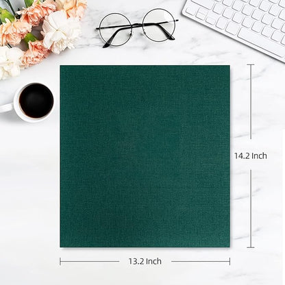potricher Photo Album for 4x6 600 Photos Linen Cover Extra Large Capacity Picture Book for Family Wedding Anniversary and Baby (Dark Green)
