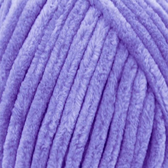 Estako Velvet Chenille Blanket amigurumi Yarn for Crocheting and Knitting Super Bulky 100 gr (132 yds) (1650 - Lavender)