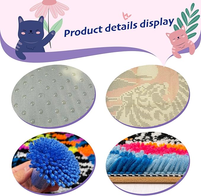 veirousa Sunflowers Latch Hook Kits for Adults, Beginners Flowers Latch Hook Rug Starter Kit Pre-Printed Carpet Making Set DIY Handmade Wall Hanging Craft for Home Decoration 20x15 inch