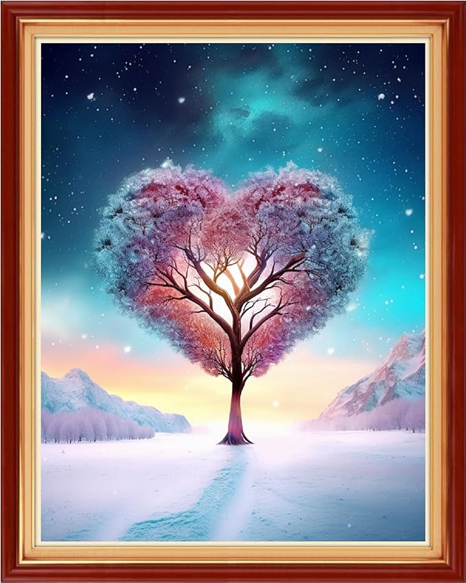 Dimensean Stamped Cross Stitch Kits Full Range of Embroidery Patterns Starter Kits for Beginners Adult DIY Cross Stitches Needlepoint Kits 11CT-The Giving Tree 16x20 inch