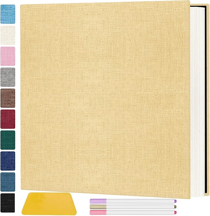 Zesthouse Photo Album Self Adhesive Pages, 60 Pages Magnetic Scrapbook Albums with Sticky Page, Photos Album Holds 8x10 & 5X7 & 4x6 & 6x8 & 3x5, Large Picture Book Ideal Gift for Family Wedding Baby