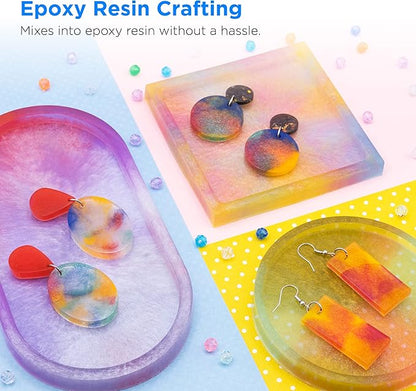 Rolio Mica Powder Pearlescent Color Pigment - Art Set for Resin Epoxy - for Soap Making, Nail Polish, Lip Gloss, Eye Shadow, Slime & Candle Jars - 5g, 24 Bags - Original Set