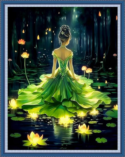 Dimxvean Cross Stitch Kits for Adults - Frog Princess 16x20 inch