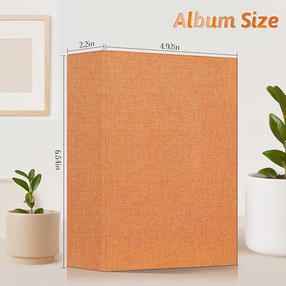 Popotop Photo Album 4x6 100 Pockets for Wedding Gifts,Linen Hardcover Picture Albums for Family Anniversary Baby Vacation Pictures
