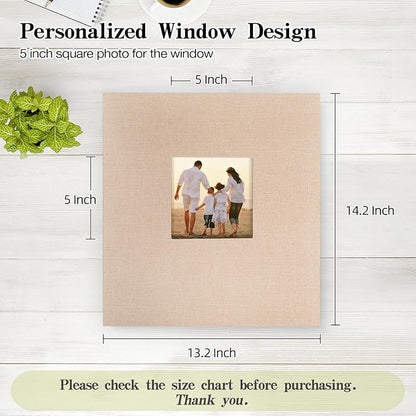 potricher Linen Hardcover Photo Album 4x6 1000 Photos Large Capacity for Family Wedding Anniversary Baby Vacation (Beige, 1000 Pockets)