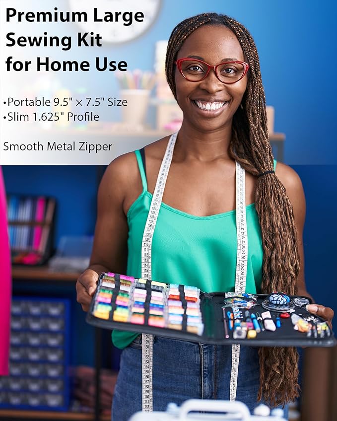 Vellostar Large Sewing Kit for Adults & Beginners – Portable Needle and Thread Kit with Professional Sewing Supplies & Accessories for Home Clothing Repairs, 36XL-Color Threads, 30-Assorted Needles