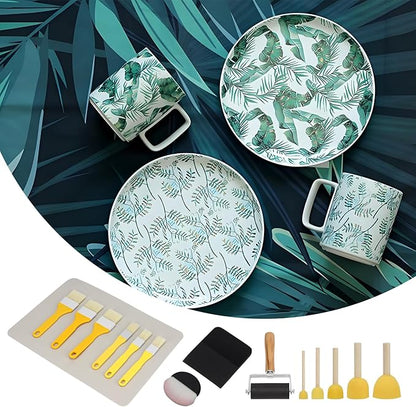 15 Pcs Essential Decoupage Tool Set, Decoupage Tool Set for Beginners, Professional Paper Craft Kit, Decoupage Starter Kit for DIY Arts and Crafts Projects, Decoupage Supplies