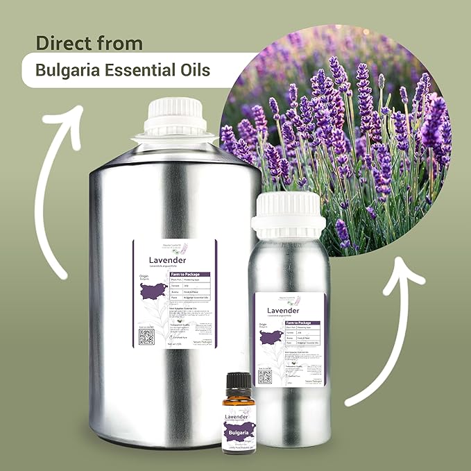 Nature Packaged Lavender Oil - Bulgarian Essential Oils - Lavender Diffuser - Pure Therapeutic Grade (22lbs)